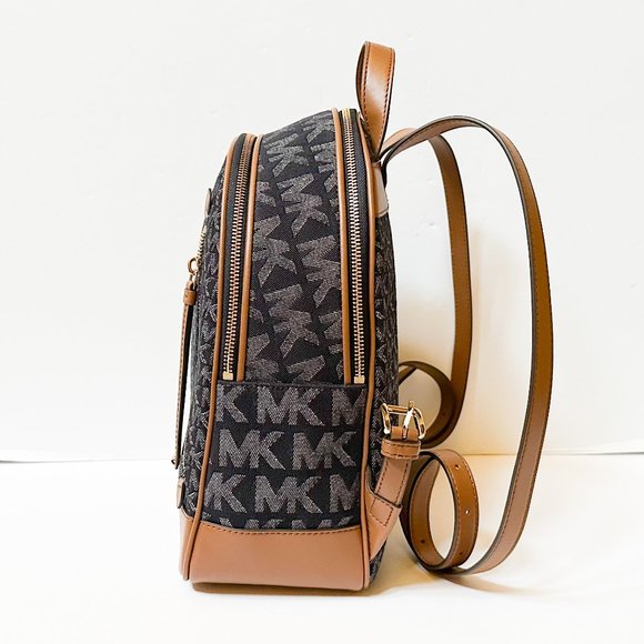 Michael Kors Brooklyn Medium Backpack MK Signature Denim Multi - Picture 5 of 10